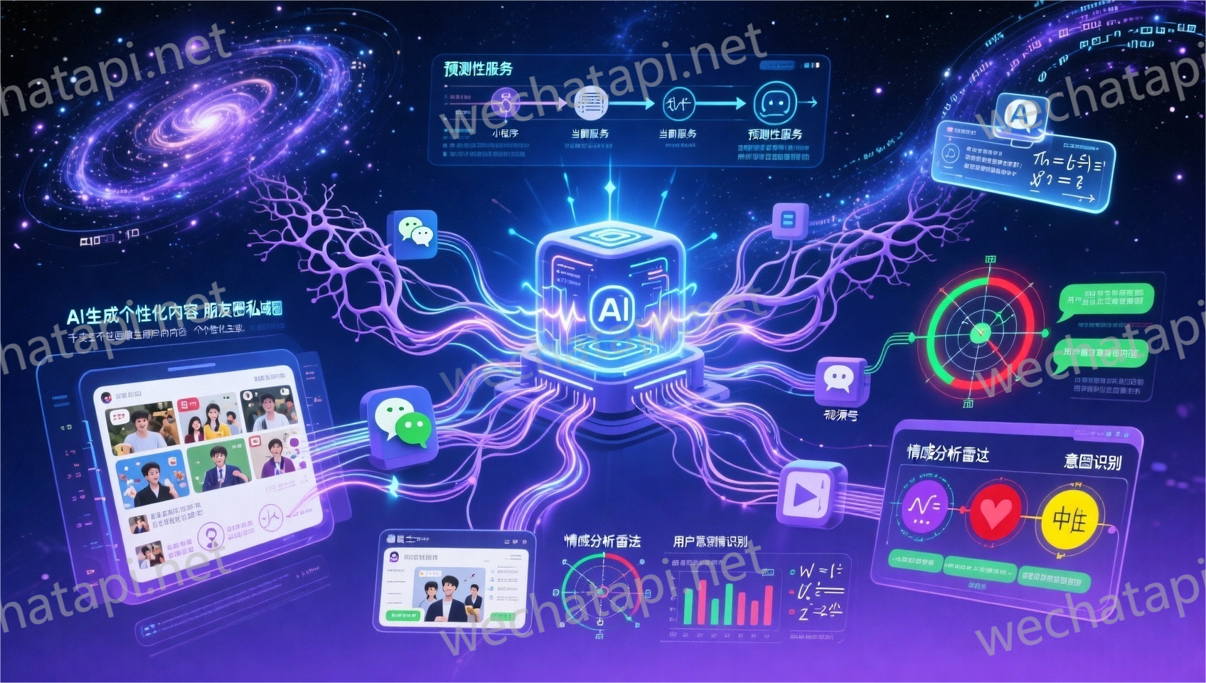 AI与私域生态融合概念图